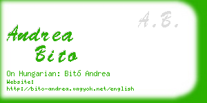 andrea bito business card