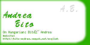 andrea bito business card